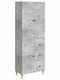 Bücherregale Grau aus Beton (2 Stück) 66x34,5x90cm