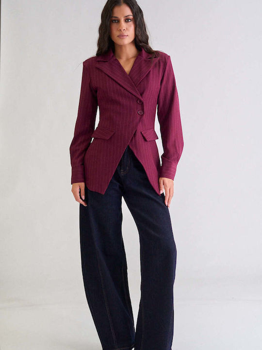 Decoro Decoro Damen Blazer Burgundisch