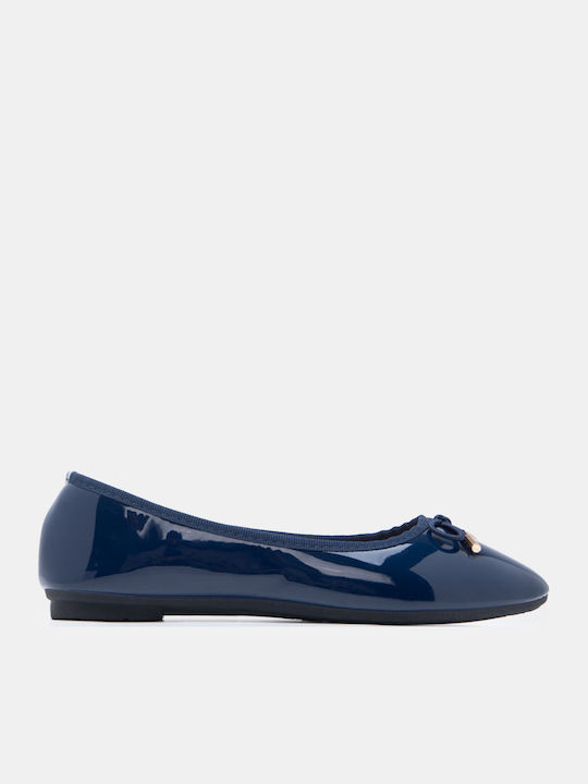 Luigi Damen Ballerinas Spitz zulaufend Marineblaue