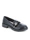 Mocasini de Damă din Piele Întoarsă, de Culoare Neagră 06/22116_NEGRU