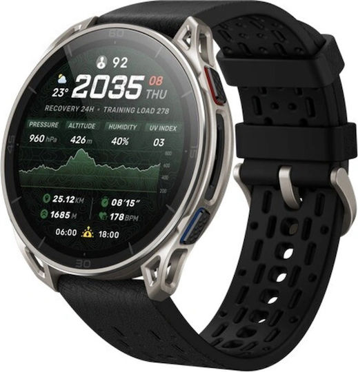 Amazfit Cheetah 2 Ultra Titanium 44mm Αδιάβροχο Smartwatch με Παλμογράφο (Ασημί)