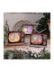 Weihnachtlicher Tortenständer Weihnachtsmann 24x21cm
