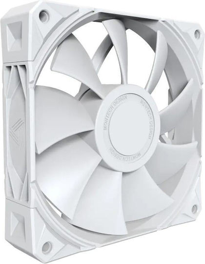 Montech E28 Pwm Gehäuselüfter 120mm (2000rpm / 85,09cfm) Ohne LEDs Beleuchtung und Verbindung 4-Pin PWM Weiß