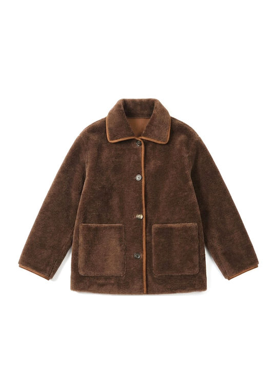 Short Women's Brown Fur