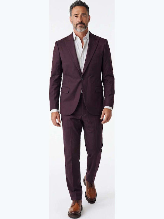 Ben Tailor Мъжки костюм Бордо