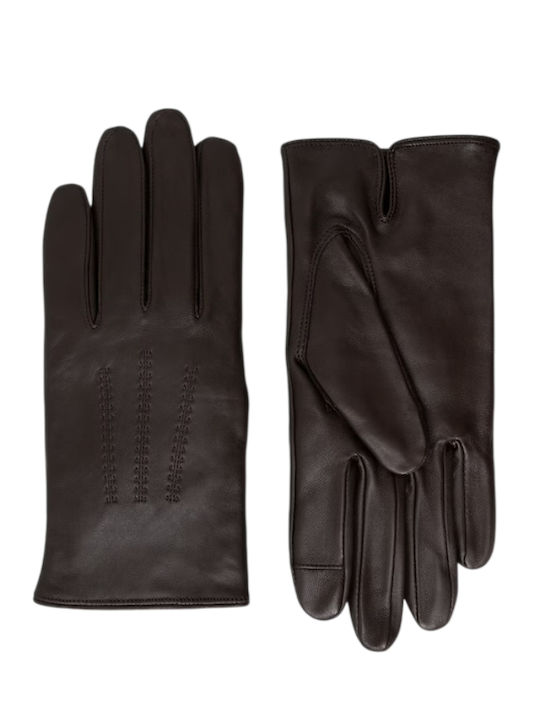 Boss Brown Men's Leather Gloves