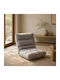 Fotoliu puf multifuncțional Lazy Taupe 56x105x16cm
