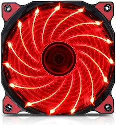 Segotep Polar Wind 120 Ventilator pentru Carcasă (1100rpm / 41.2cfm) cu Iluminare Roșie și Conexiune 3-Pin Roșu