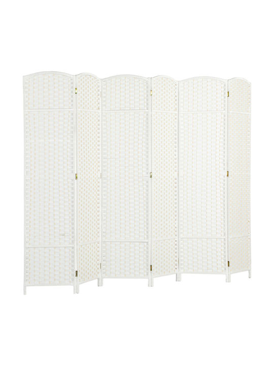 HomCom Foldable Wooden Room Divider 240x170cm