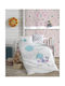 Rythmos Set Baby Crib Sheets Cotton Happy Birthday White 100x150cm 3pcs