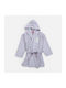 Nef-Nef Homeware Kids Bathrobe Elephants Grey Hooded