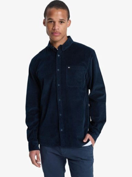 Quiksilver Long Sleeve Corduroy Shirt Navy Blue