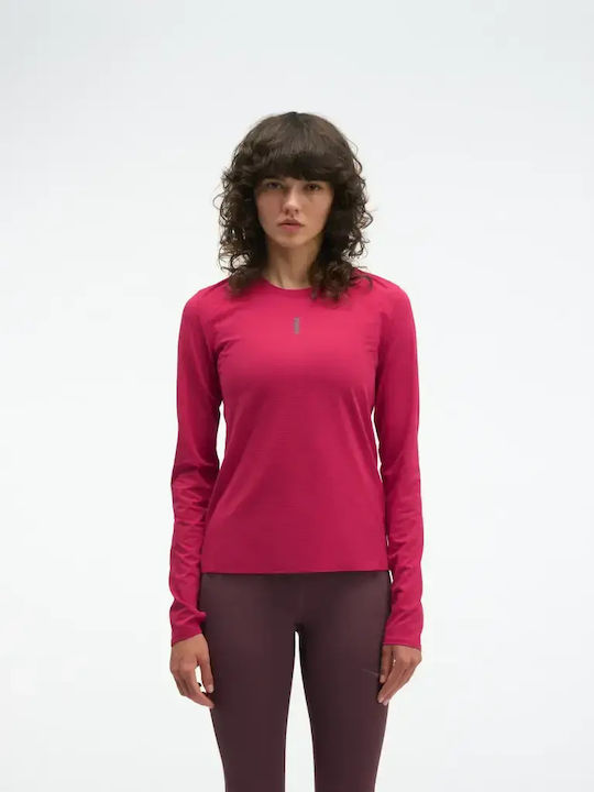 HOKA Women's Long Sleeve Red Blouse