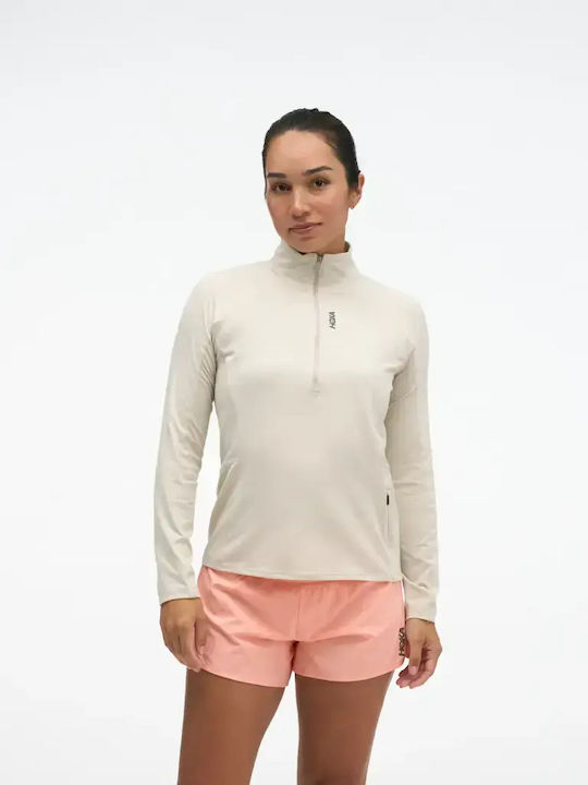 HOKA Women's Long Sleeve Blouse with Zipper Grey