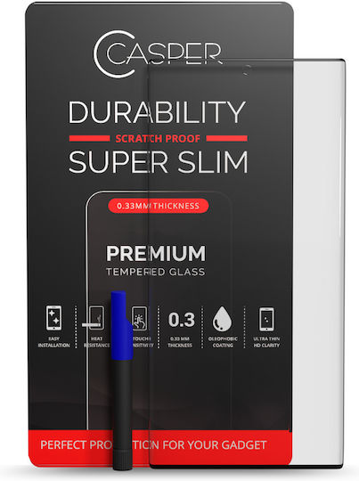 Casper UV Gehärtetes Glas Kleber Samsung Galaxy S23 Ultra Case Friendly Einzelhandelspackung