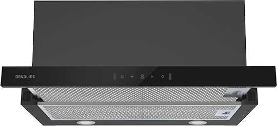 Davoline Supreme Black Glass 60 BL Συρόμενος Απορροφητήρας 60cm Μαύρος