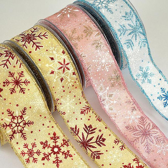 Коледна Кордела Metalic Snowflakes 2,3см 4,3см 6,7см X 9м T819