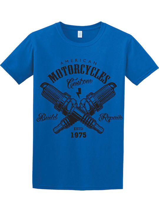 American Motorcycles Custom Unisex T-shirt Blue Navy