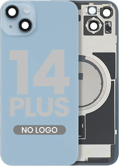 Back Glass W Magsafe Magnet iPhone 14 Plus Aftermarket Blau Kein Logo