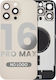 Rückglas W Magsafe Magnet iPhone 16 Pro Max Kein Logo Aftermarket Desert Titanium