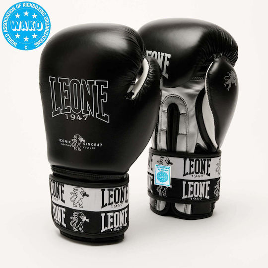 Leone 1947 Iconic Boxing Gloves Wako Approved Gn208w Black