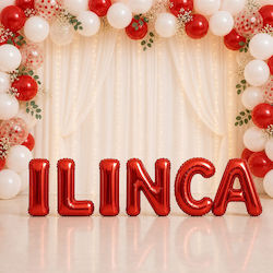 Set 5 Luftballons Nummer Folie Rote 40cm