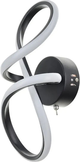 Modern Wandleuchte mit Integrierte LED und Warm zu kühlem Weiß Schwarz