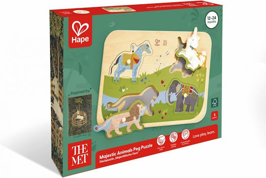 Дървен Детски Пъзел Pegged 5pcs Hape