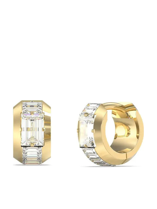 Guess Cercei Rotunzi Oțel Aurii Cu Pietre Albe Jume06074jwygt-u