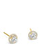 Multi-Stone Earrings Rosettes 18K Gold Diamonds 0.49ct Vs2 F Sk5000