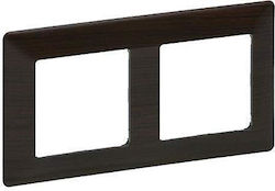 Double Frame Valena Life Legrand Dark Wood