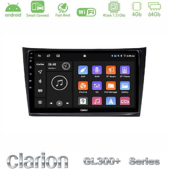 Clarion Auto-Audiosystem für Volvo XC 90 2006-2014 Bluetooth USB AUX Eingebautes Wi-Fi GPS Apple CarPlay Android Auto mit 10 Zoll Touchscreen