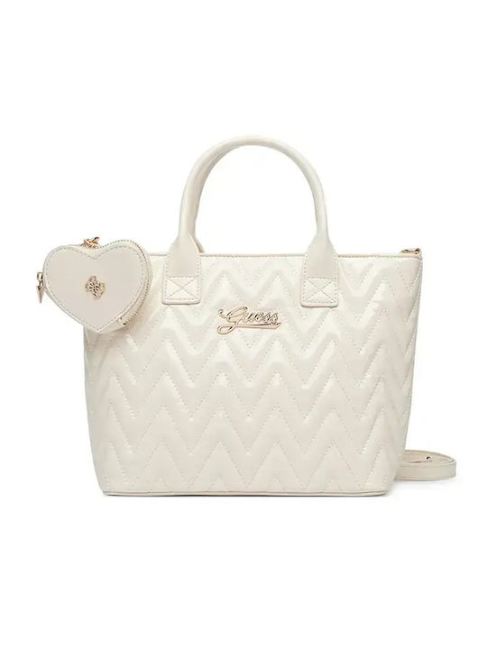 Guess Quilted Παιδική Τσάντα Ώμου Μπεζ