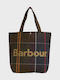 Tartan Fabric Women's Tote Bag Brown