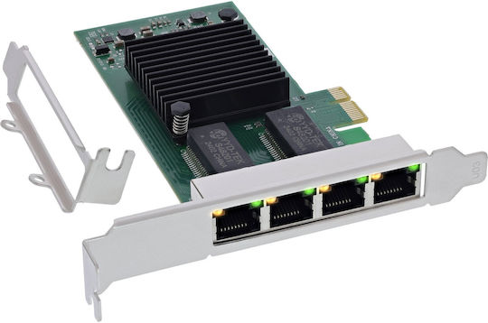 Inline Quad Gigabit Netzwerkkarte 4x Rj45 1 Gb S PCIe X1