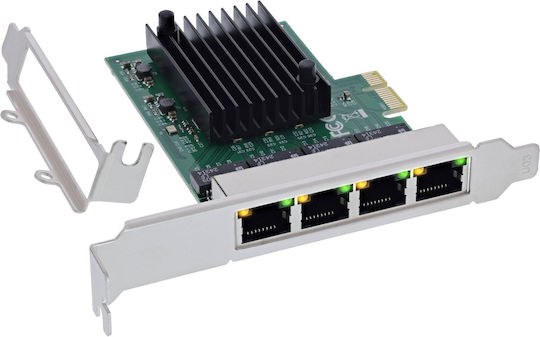 Inline Quad Gigabit Netzwerkkarte 4x Rj45 1 Gb S PCIe X1