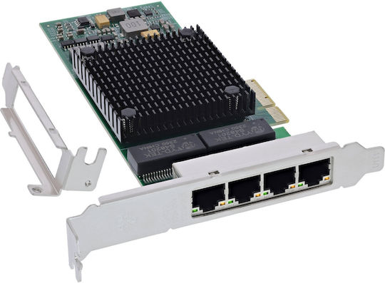 Inline Quad Gigabit Netzwerkkarte 4x Rj45 1 Gb S PCIe x4