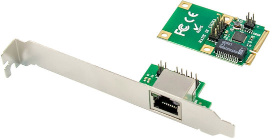 Level One Games Inline Mini-pcie Gigabit Network Card 1x Rj45 Half-size Incl Rj45 Module