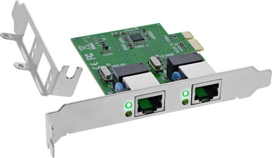 Inline Dual Gigabit Netzwerkkarte 2x Rj45 1gb/s PCIe X1 Lp