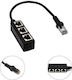 Cablu splitter Ethernet 24cm RJ45 masculin 1 la 3 adaptor feminin pasiv extensor rețea LAN