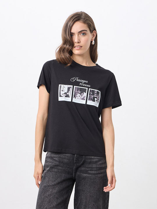 Passager Damen T-Shirt Schwarz