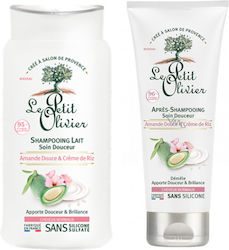 Le Petit Olivier Set Pentru Păr Normal Gentle Care Șampon 250ml + Balsam 200ml