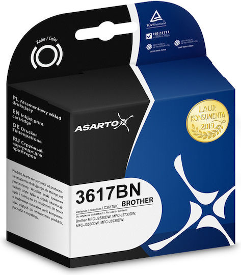 Asarto Compatible Inkjet Printer Ink Brother Lc3617bk 550 Pages Black 1 Piece
