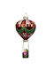 Hanging Multicolour Hot Air Balloon Ornament 7.5x15cm