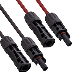 Inline Solar Cable Extension Set Including Solar Connector 4mm² Black Red 5m