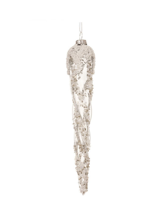 Hängender Weihnachtsbaumschmuck Träne Transparent 4x19cm