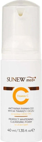 SunewMed+ Perfect Whitening Пяна за Почистване & Премахване на грим за Лице & Очи с Антиоксидантно действие 40ml