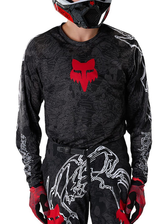 Fox 180 Abyss Bluza Pentru Bărbați Motocross Mânecă Lungă Culoare Neagră