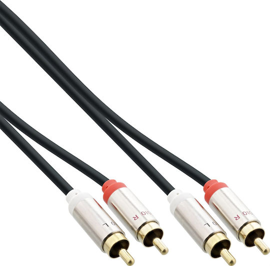 InLine Cablu 2x RCA De Sex Masculin - 2x RCA De Sex Masculin 3m 99263