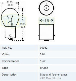 Trifa Trifa Autolampe BA15D 12V 21W